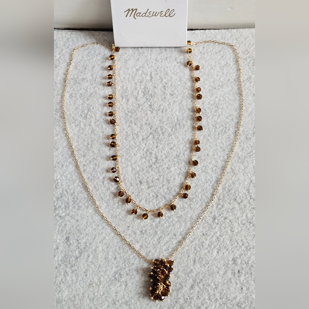 Madewell Beaded Cluster Necklace Set